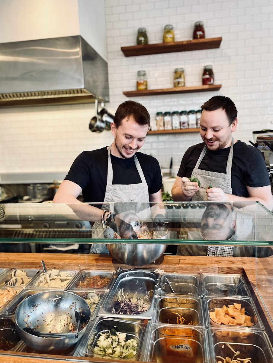 Fresh food prepared at Chickpea, Reykjavík